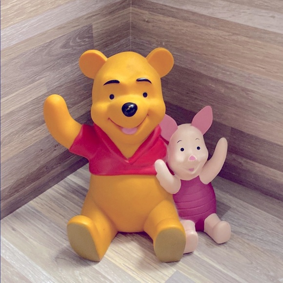 Disney Other - Disney Winnie the Pooh and Piglet coin bank vintage Disney piggy bank